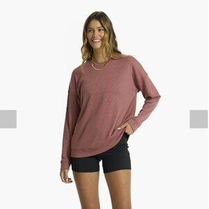 Vuori Women's Long-Sleeve Sunrise Crew - Small, Rosewood